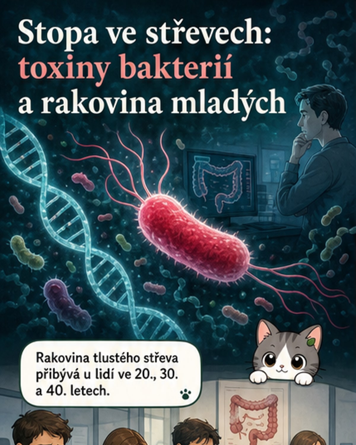 Střevní bakterie poškozují DNA