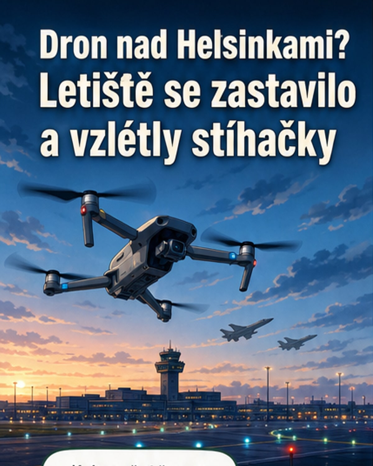 Finsko uzavřelo letiště kvůli podezřelému dronu