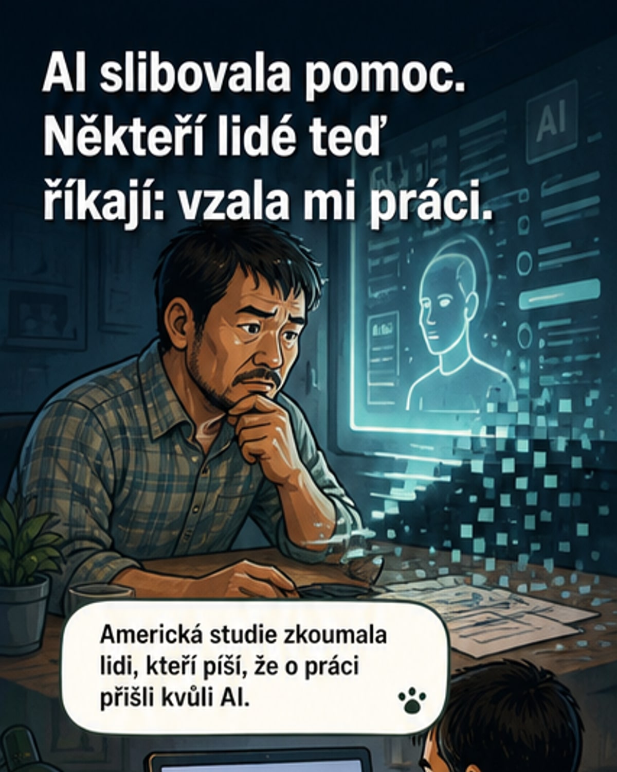 AI přišlo o práci: lidé cítí zradu