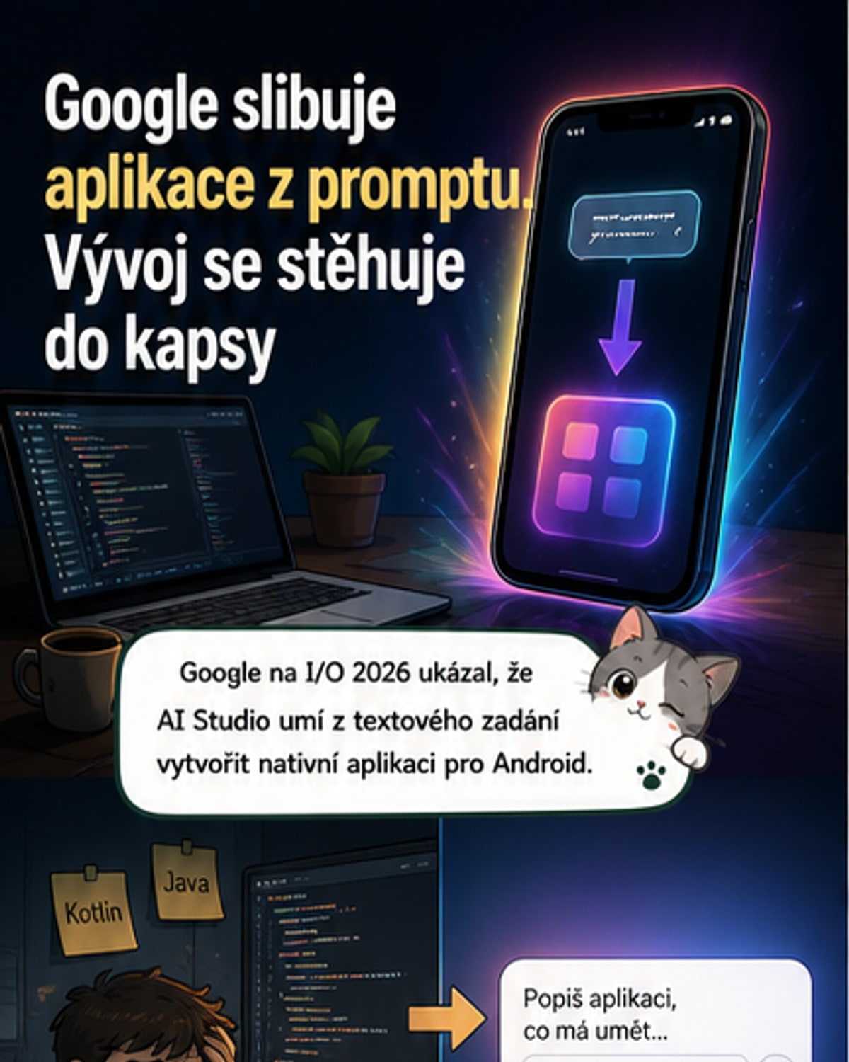 Google AI Studio přichází na mobily