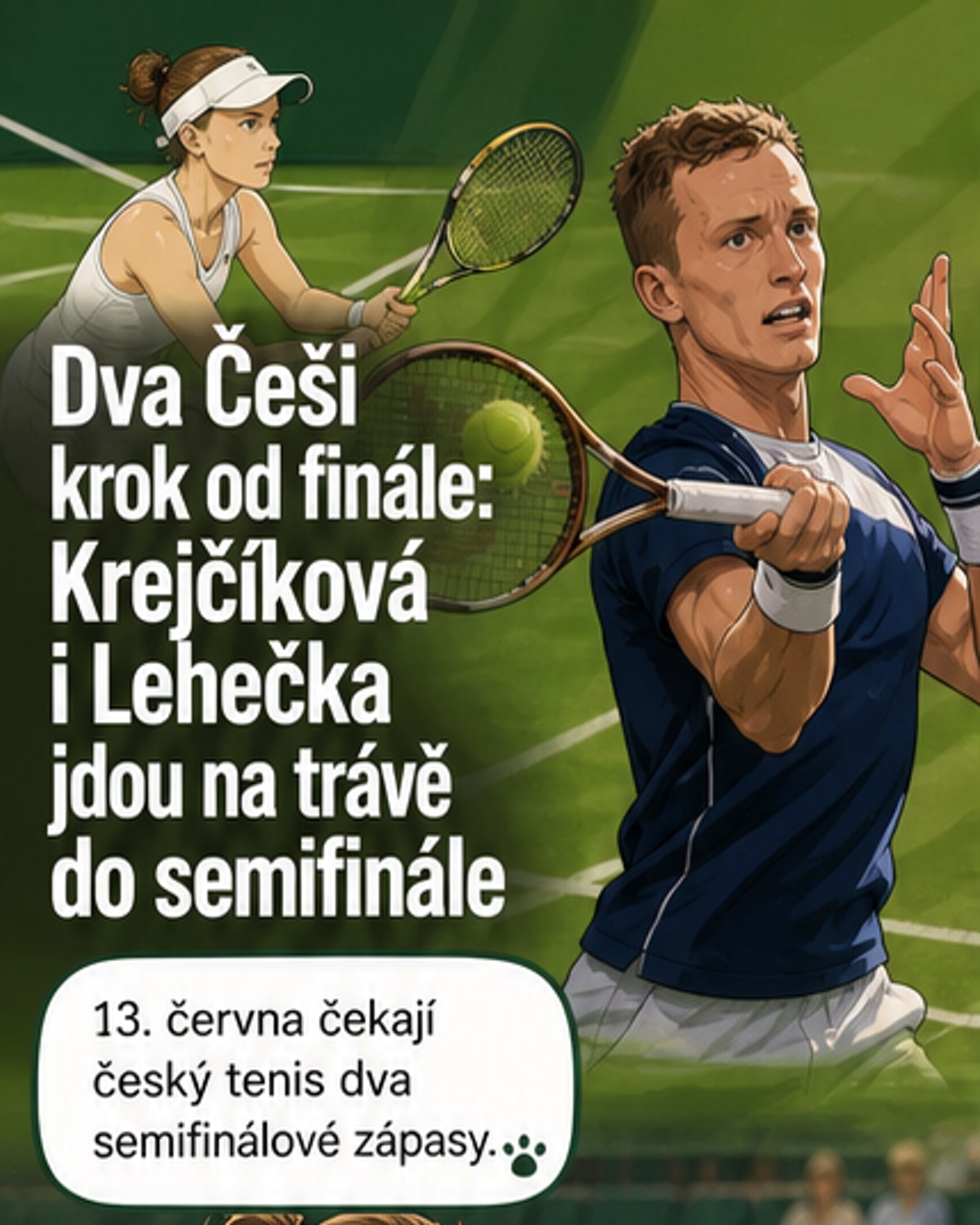 Krejčíková a Lehečka v semifinále