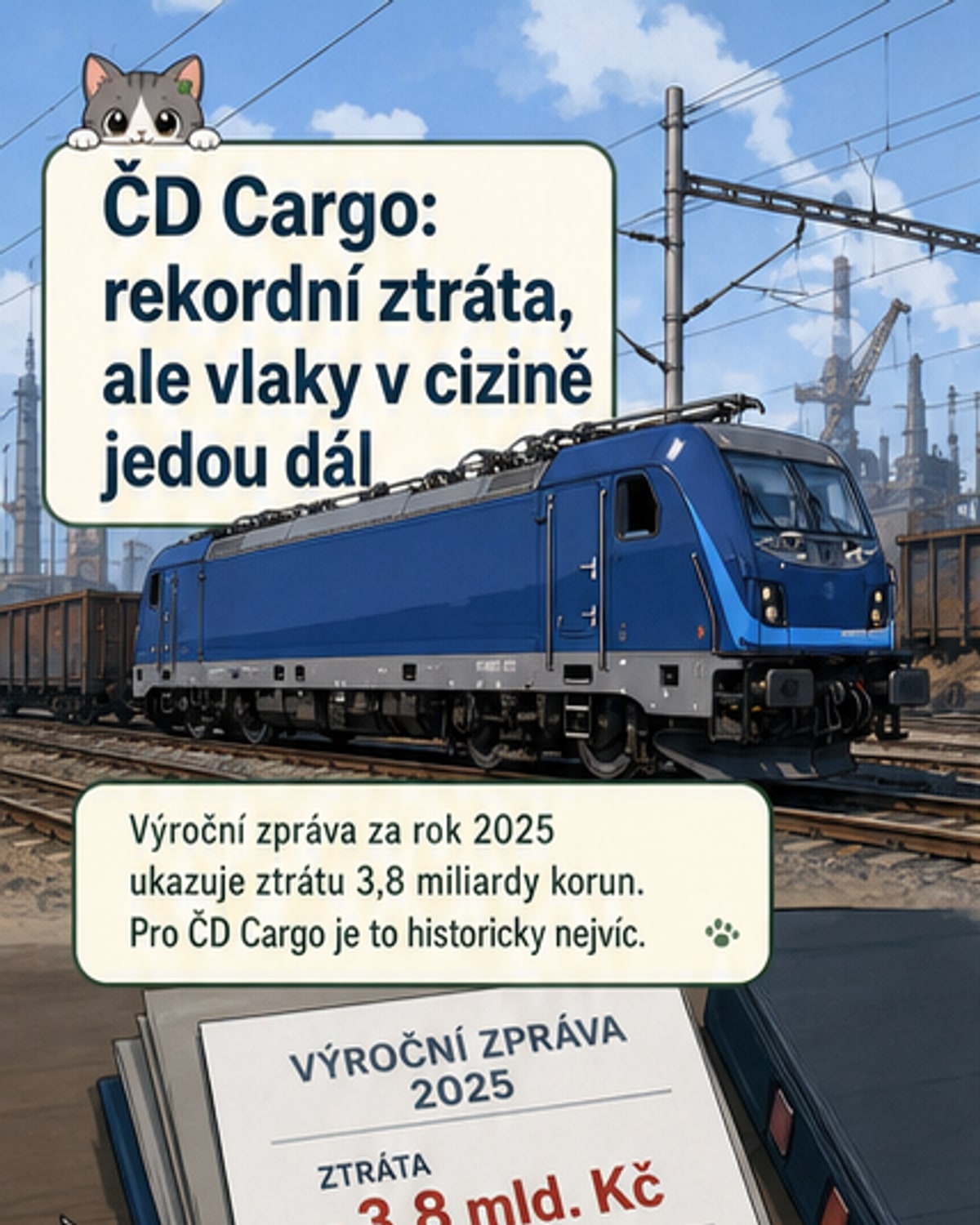 ČD Cargo: rekordní ztráta, ale růst v zahraničí