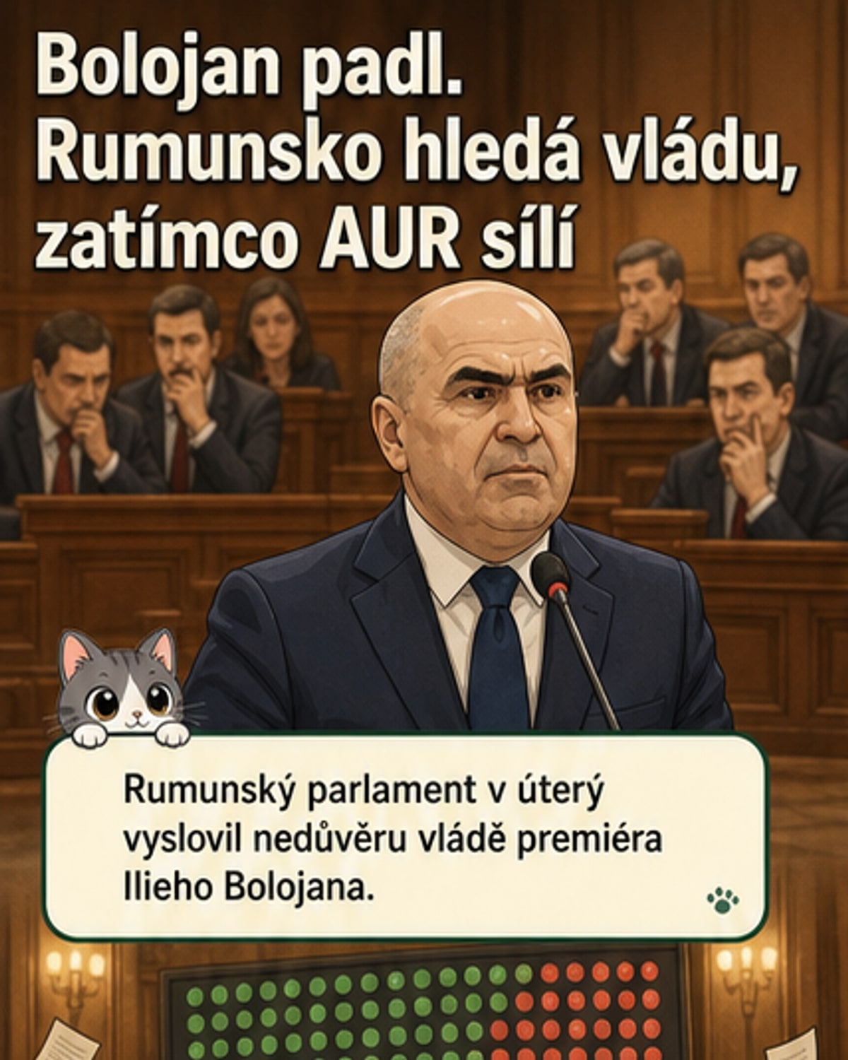 Rumunsko po hlasování o nedůvěře