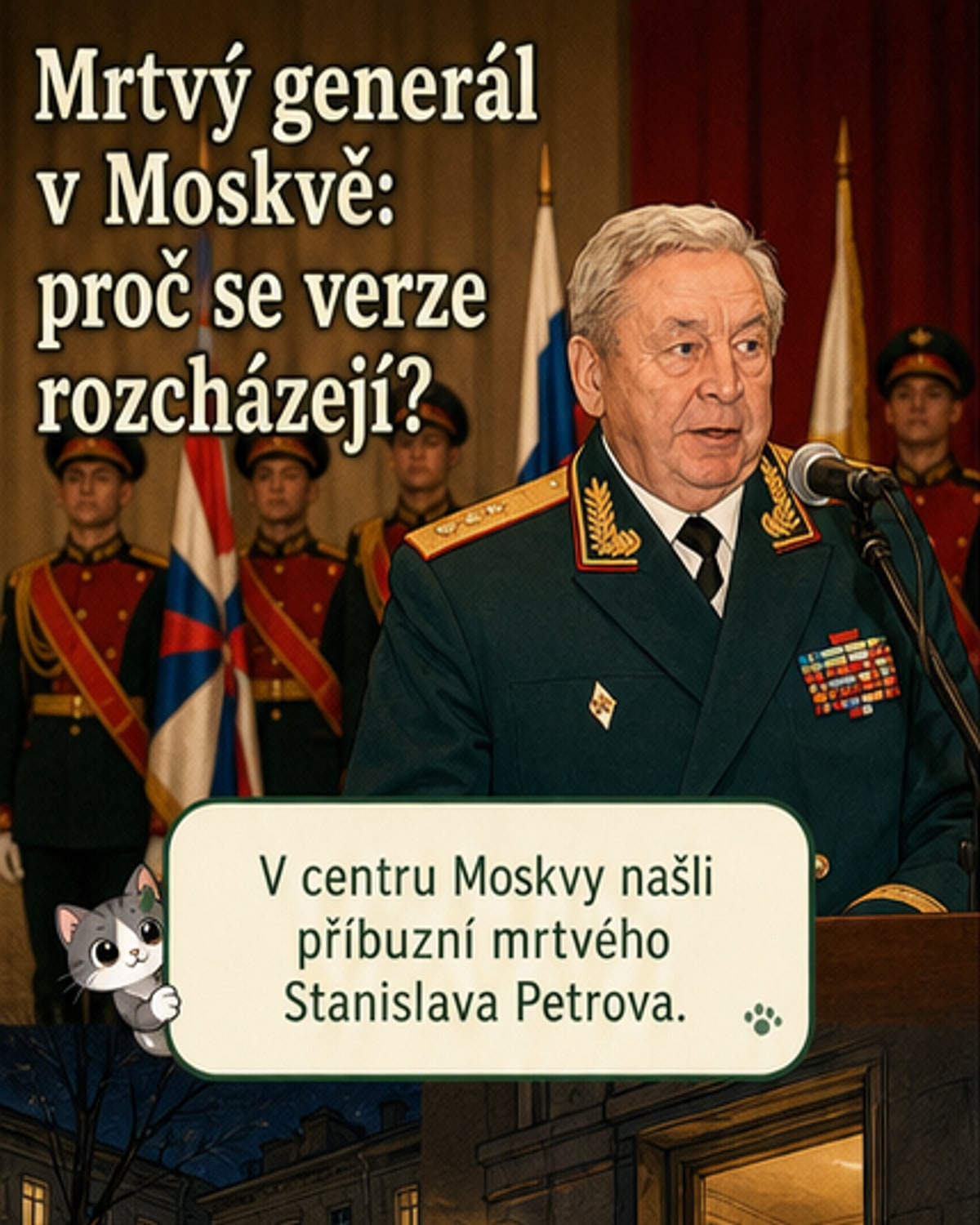 Nález mrtvého generála v Moskvě