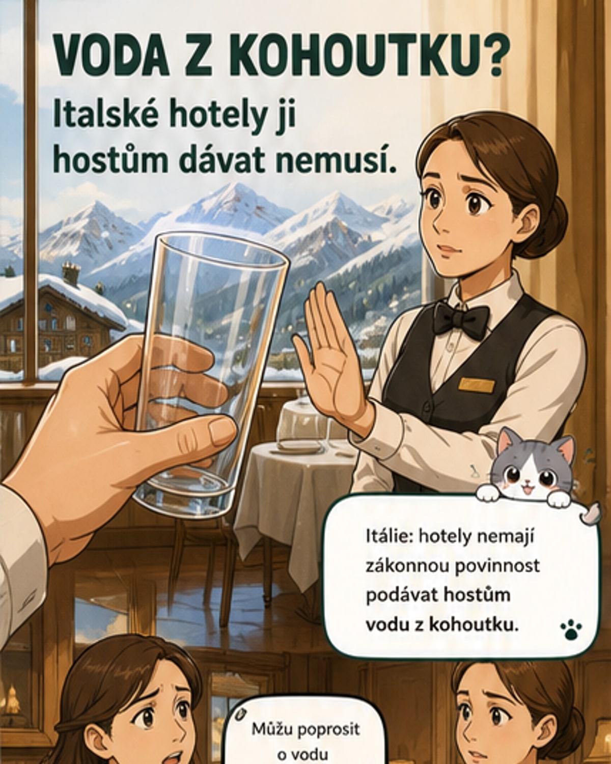 Itálie: Hotely nemusí podávat vodu z kohoutku