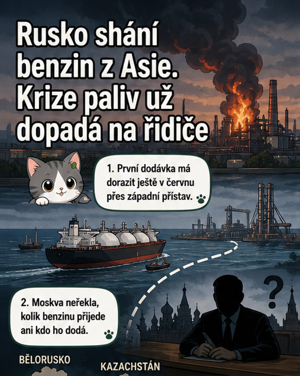Rusko čerpá benzin z Asie