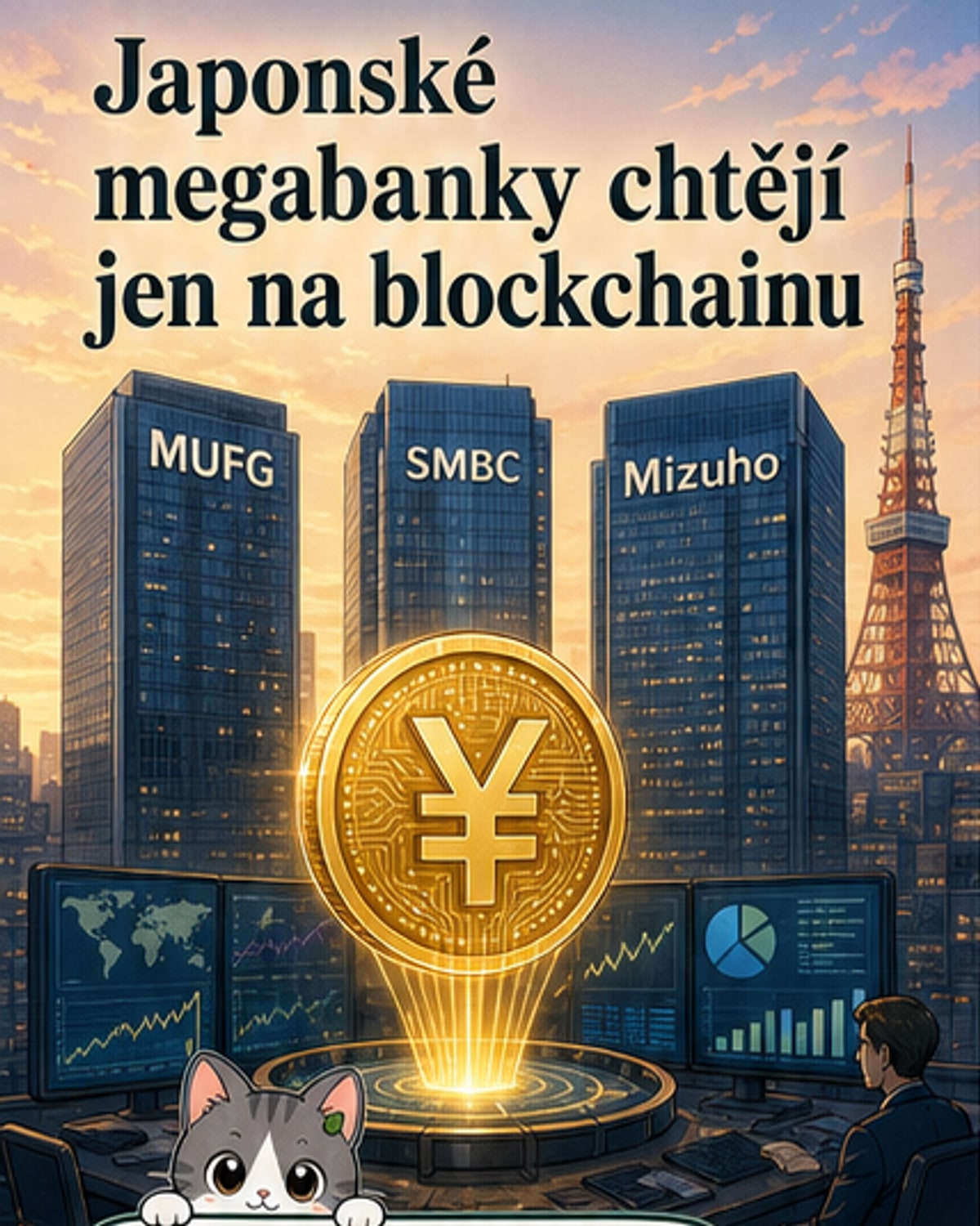 Japonské banky společně vydají stablecoiny