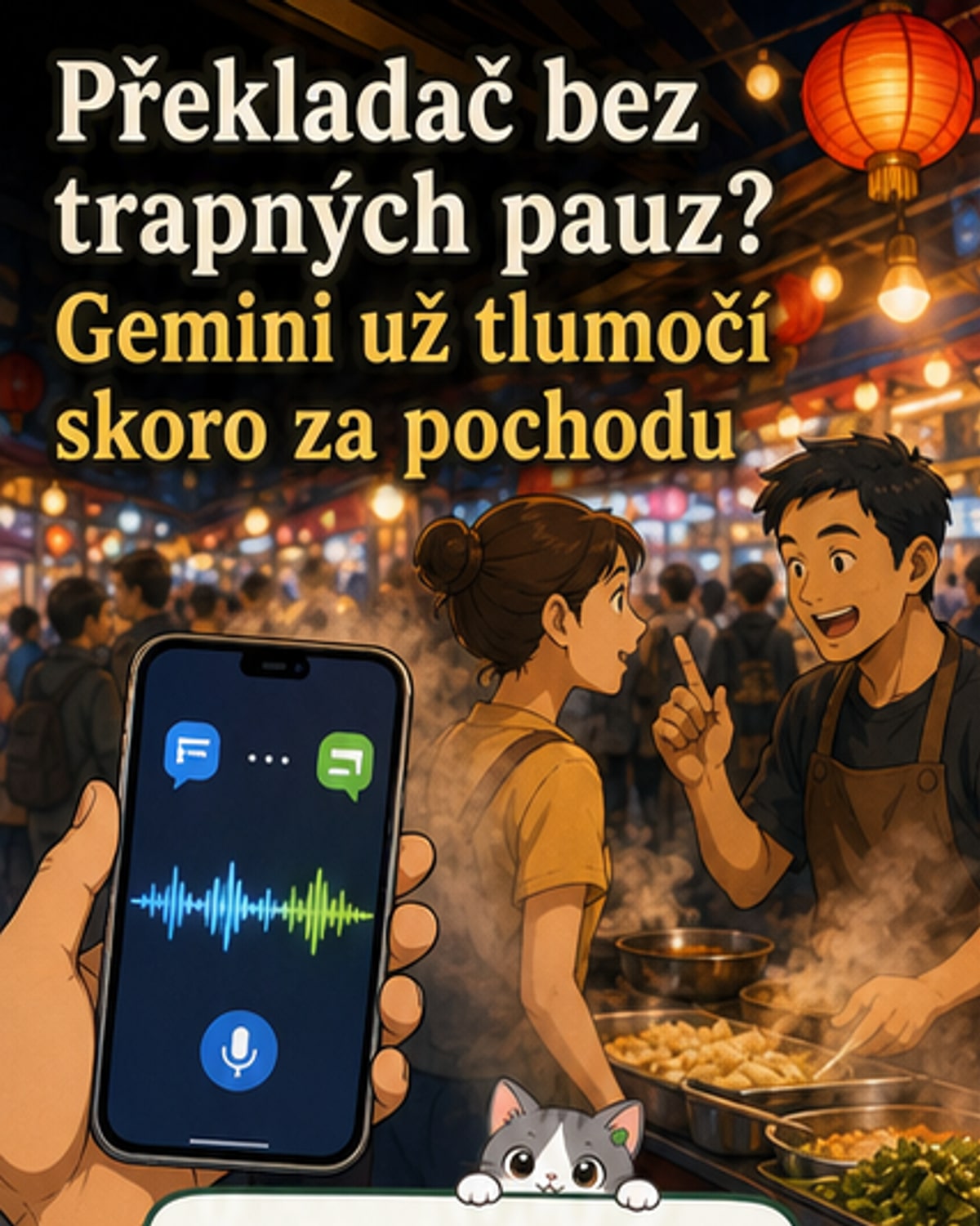 Gemini překládá řeč ve 70 jazycích