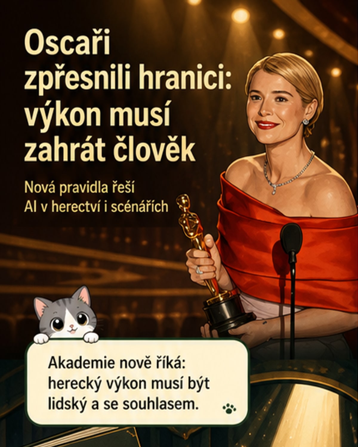 Oscaři stanovili pravidla pro umělou inteligenci
