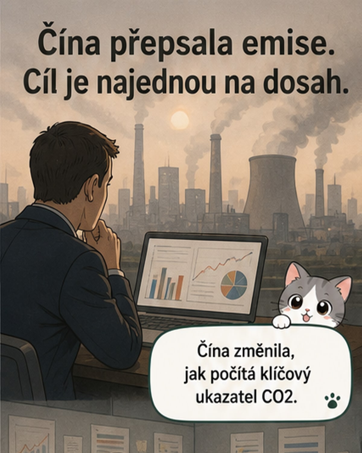 Čína změnila pravidla počítání emisí