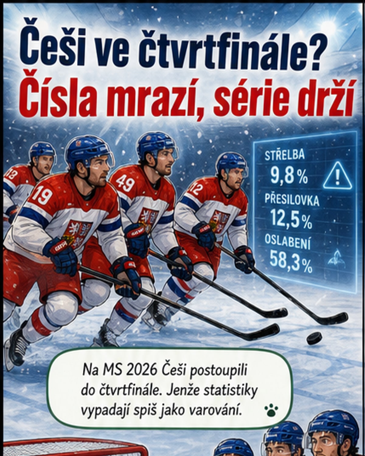 Češi vždy do čtvrtfinále