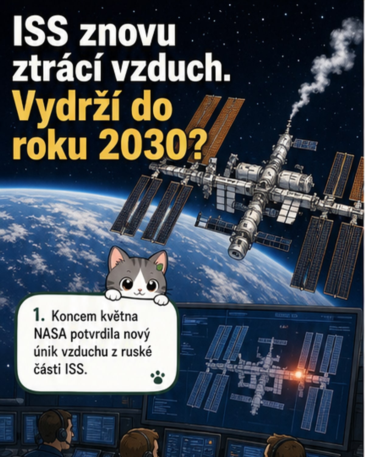 Na ISS opět uniká vzduch