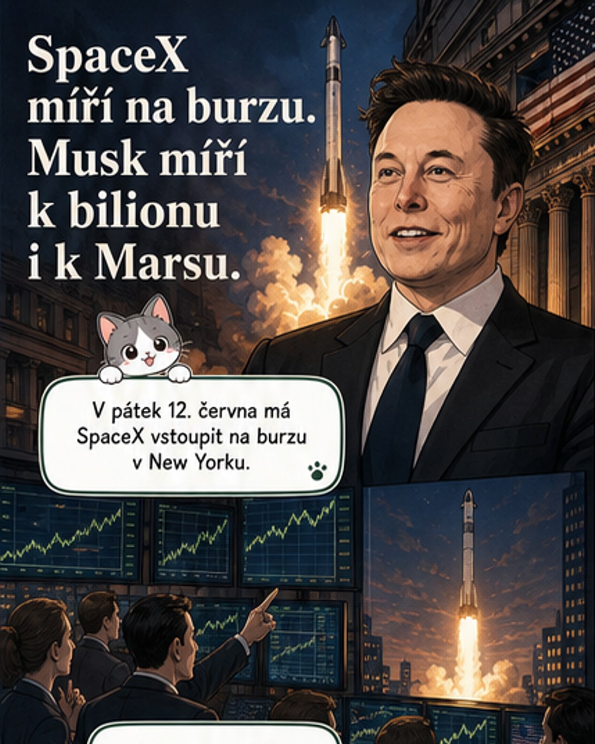SpaceX míří na burzu
