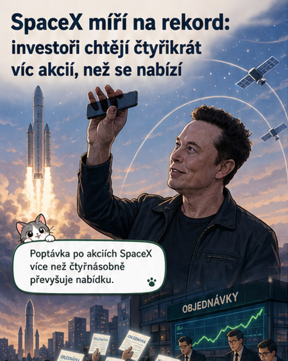SpaceX připravuje největší IPO v historii