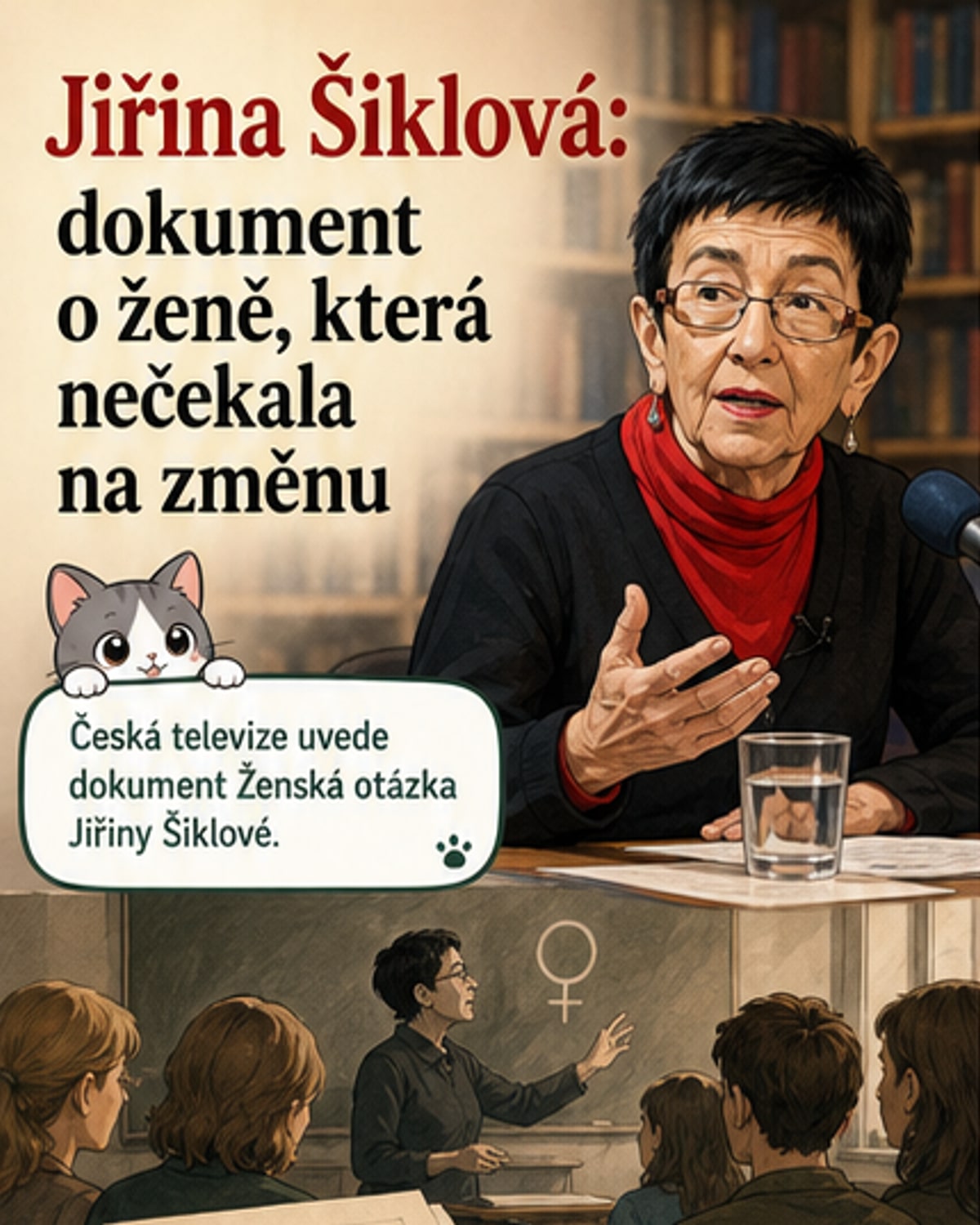 ČT uvede dokument o Jiřině Šiklové