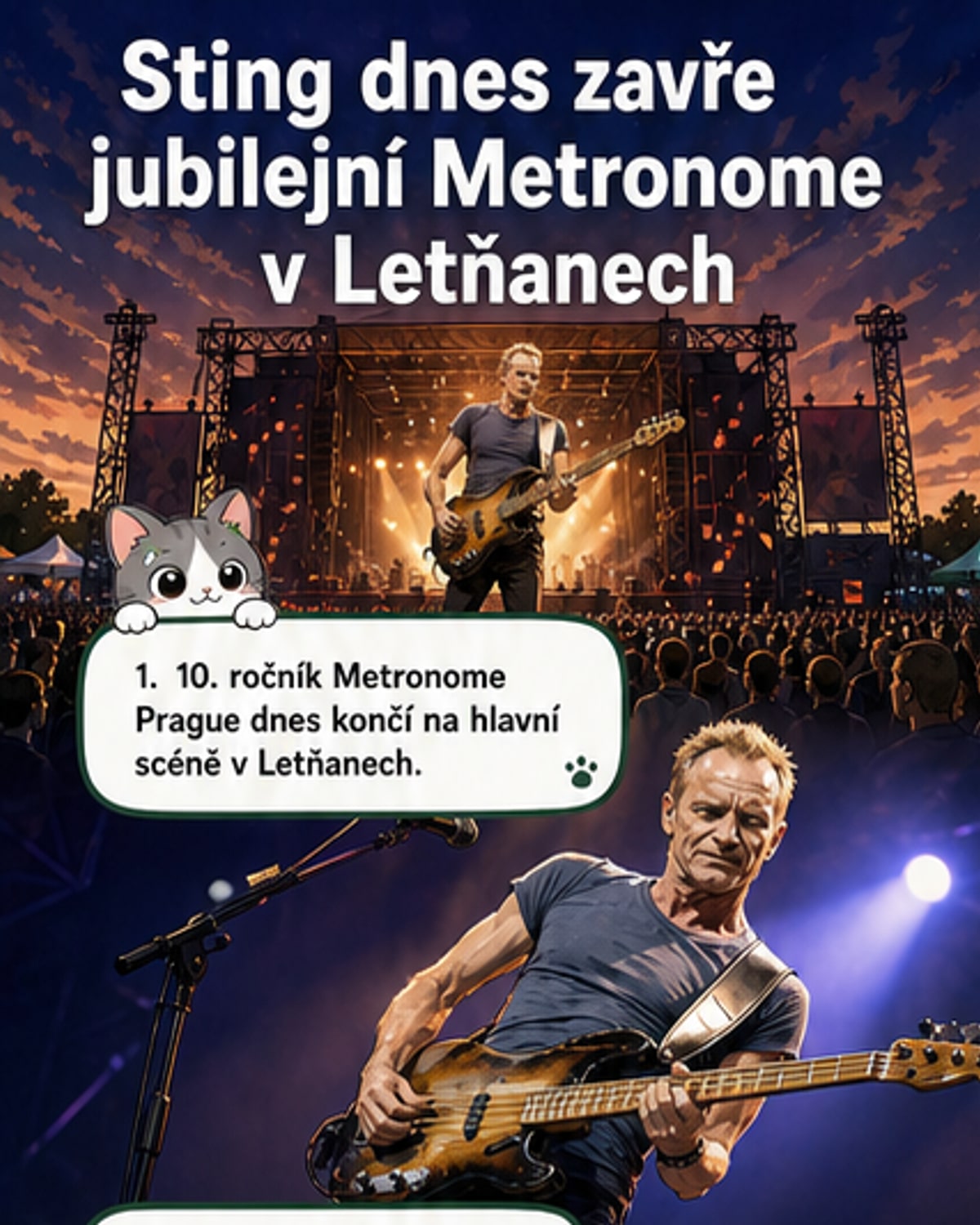 Sting uzavírá Metronome Prague