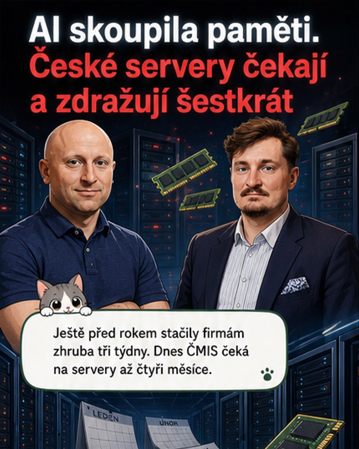 Servery jsou šestkrát dražší