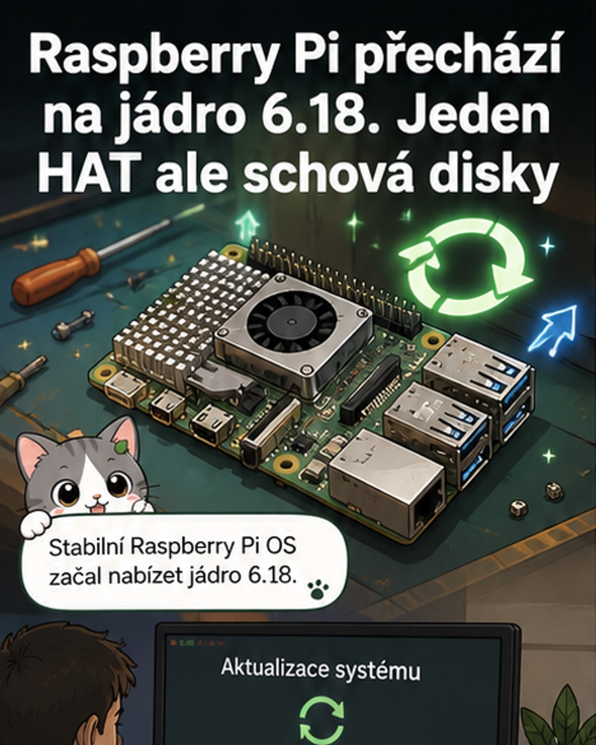 Raspberry Pi dostalo jádro 6.18