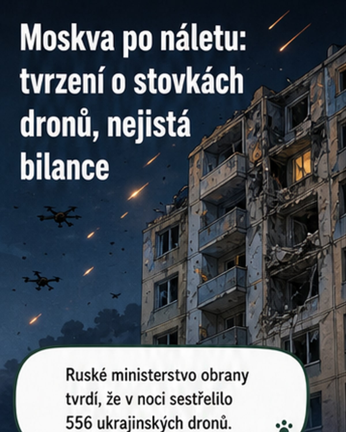 Rusko hlásí masivní dronový útok na Moskvu