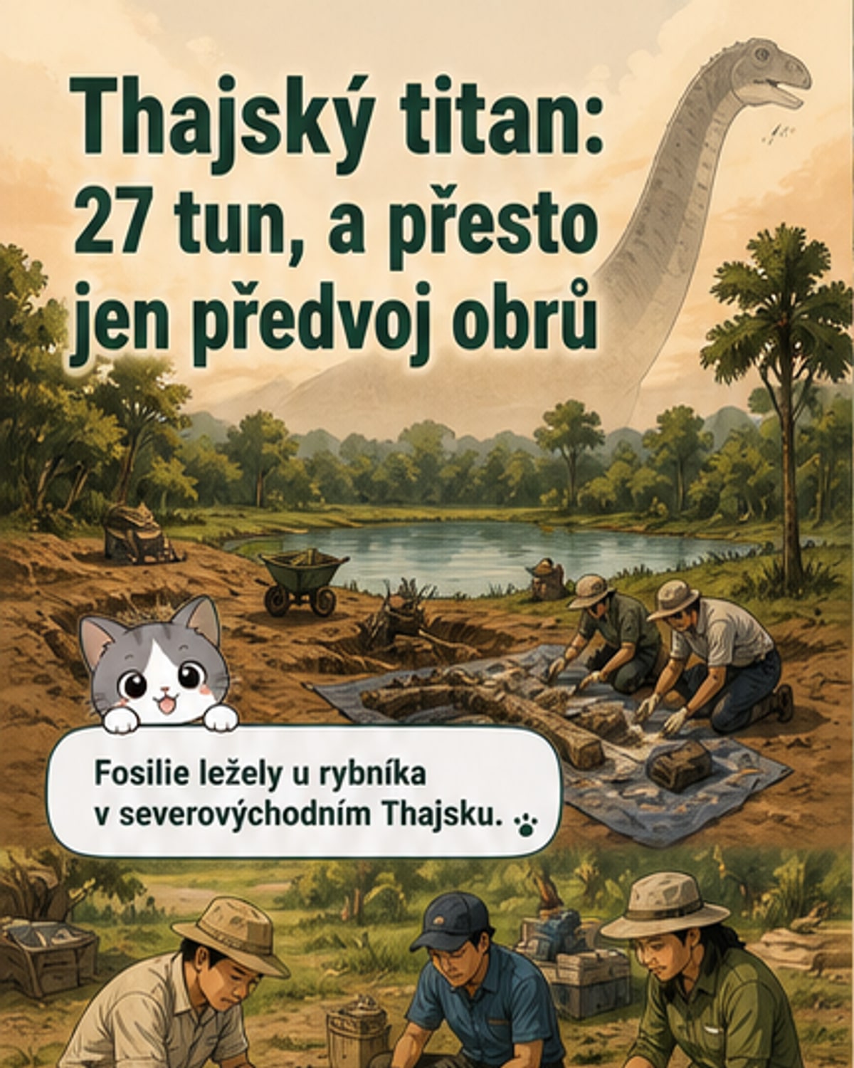 Objeven největší dinosaurus JV Asie