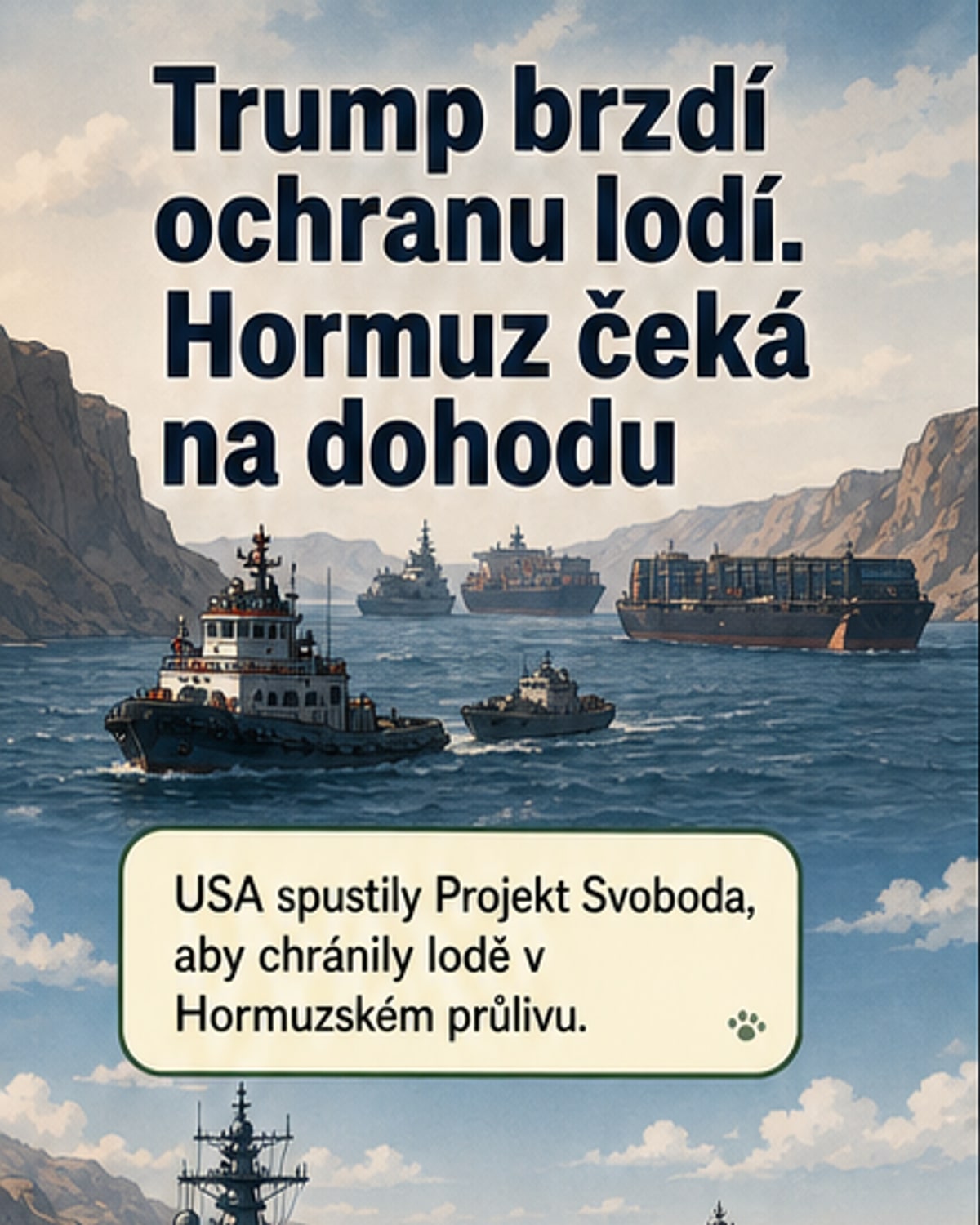 USA pozastavují ochranu lodí v Hormuzském průlivu