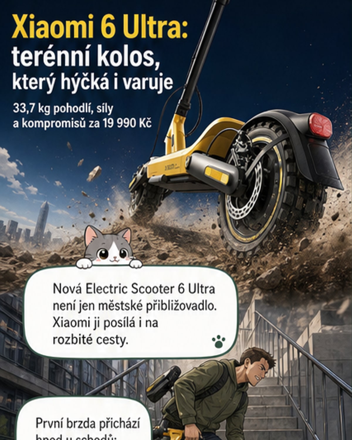 Xiaomi koloběžka pro terén