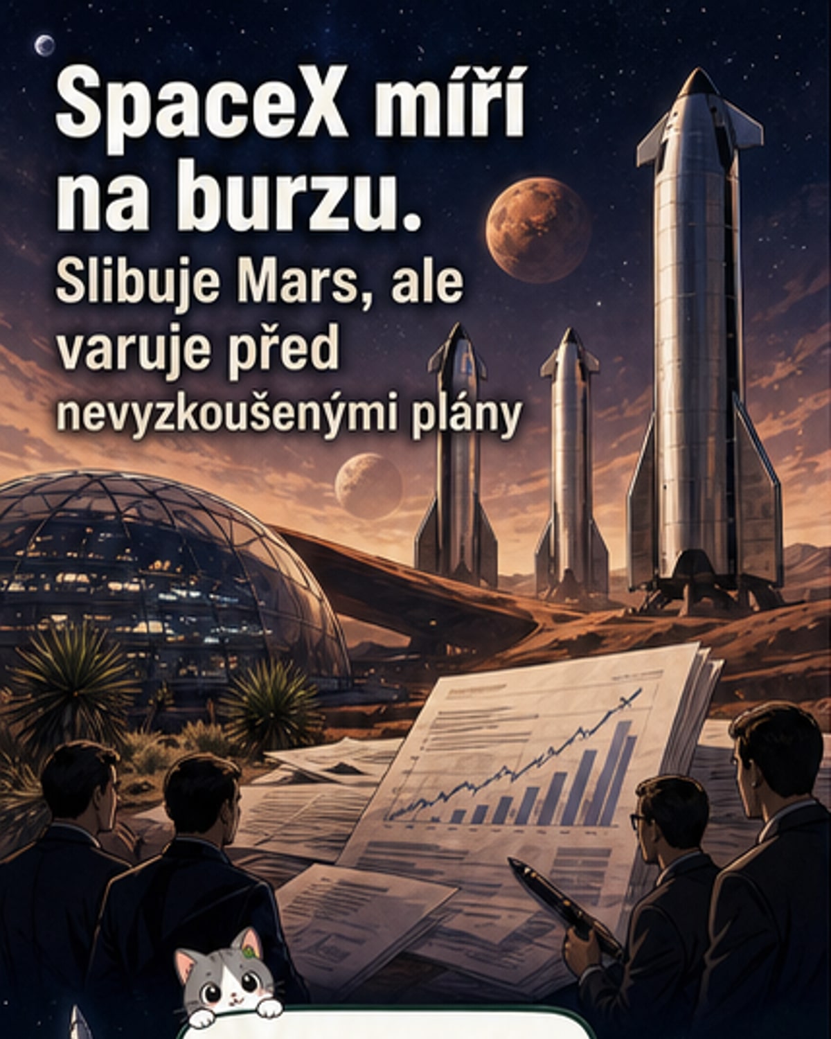 SpaceX vstupuje na burzu s plány pro Mars