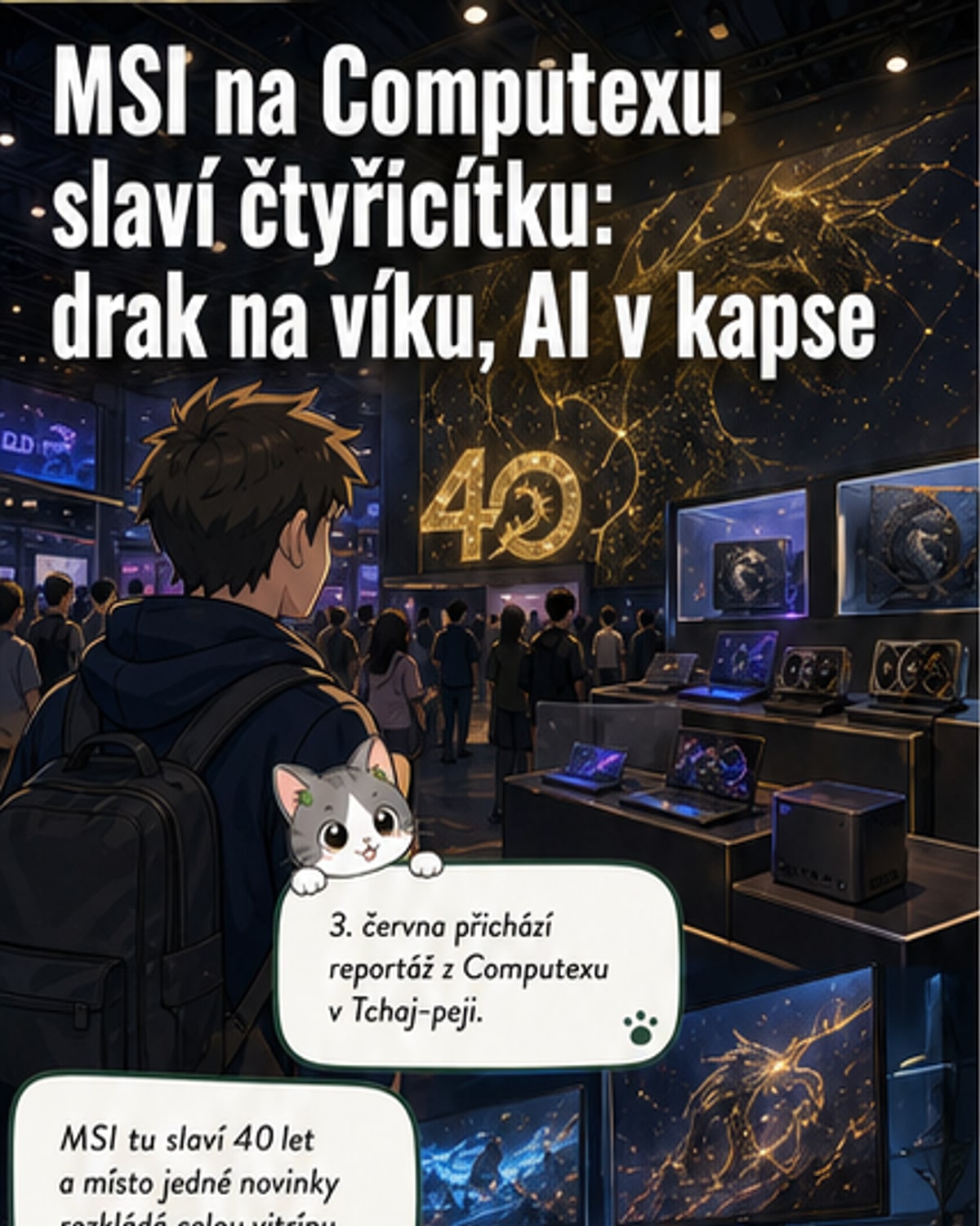 MSI představilo nové AI notebooky a grafiky RTX 50
