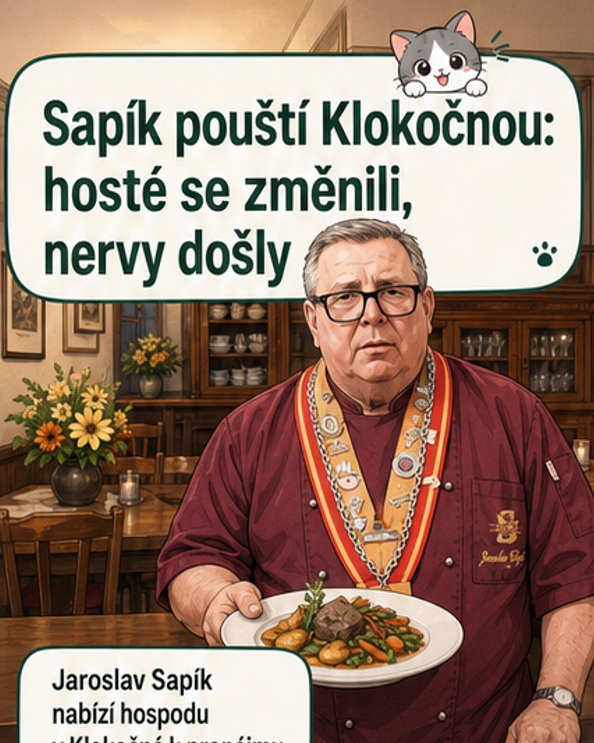 Šéfkuchař Sapík ukončuje éru v Klokočné