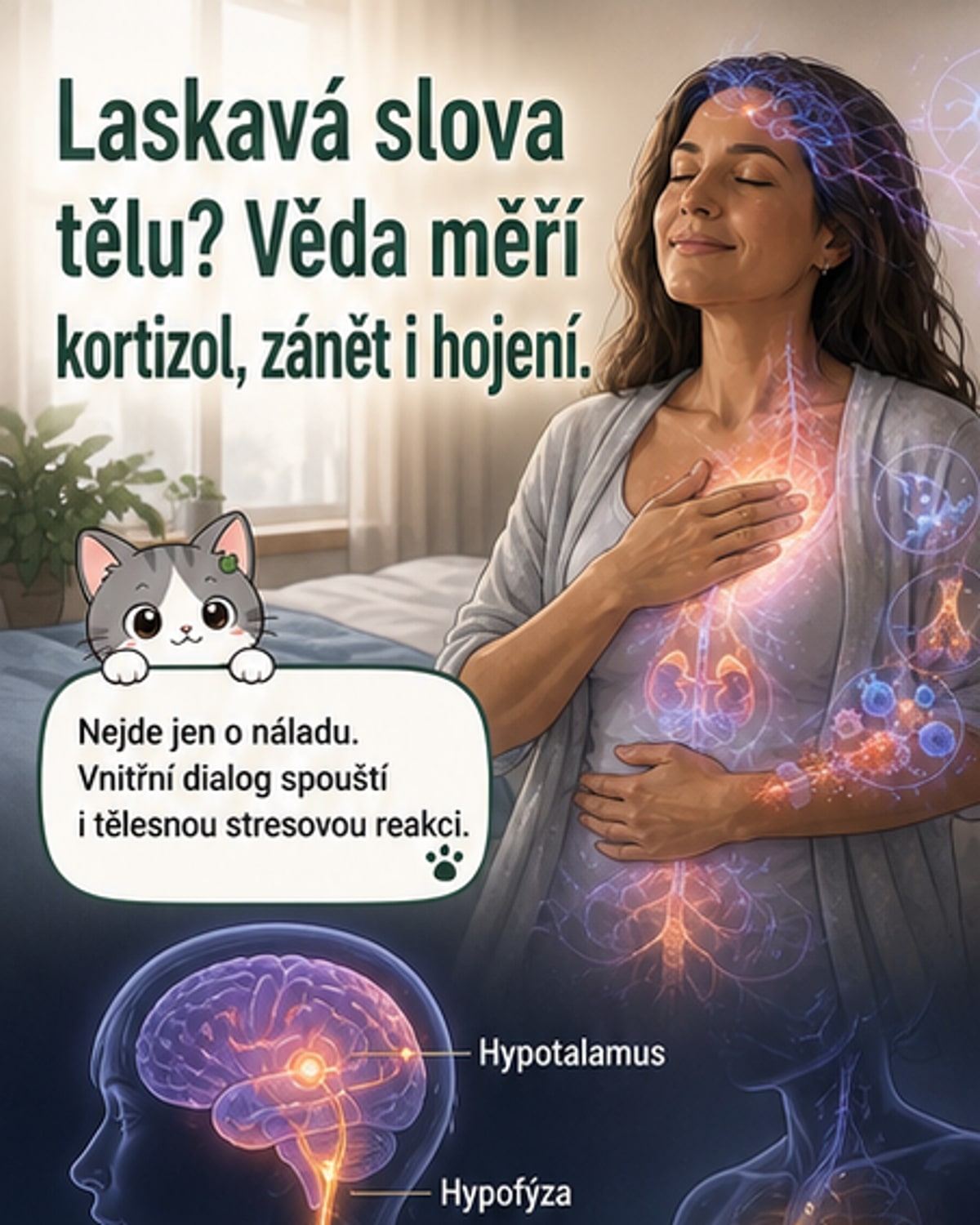 Slova k sobě mění tělo: věda měří účinky