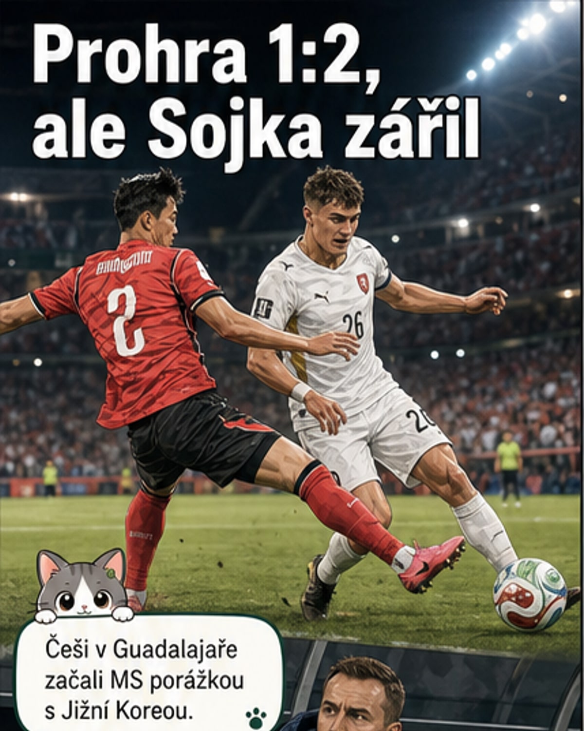 Sojka zazářil na MS, i když Česko prohrálo