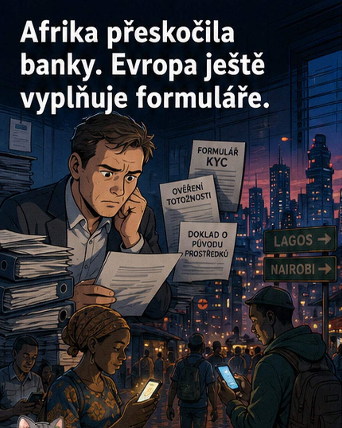 Afrika přeskočila Evropu v penězích