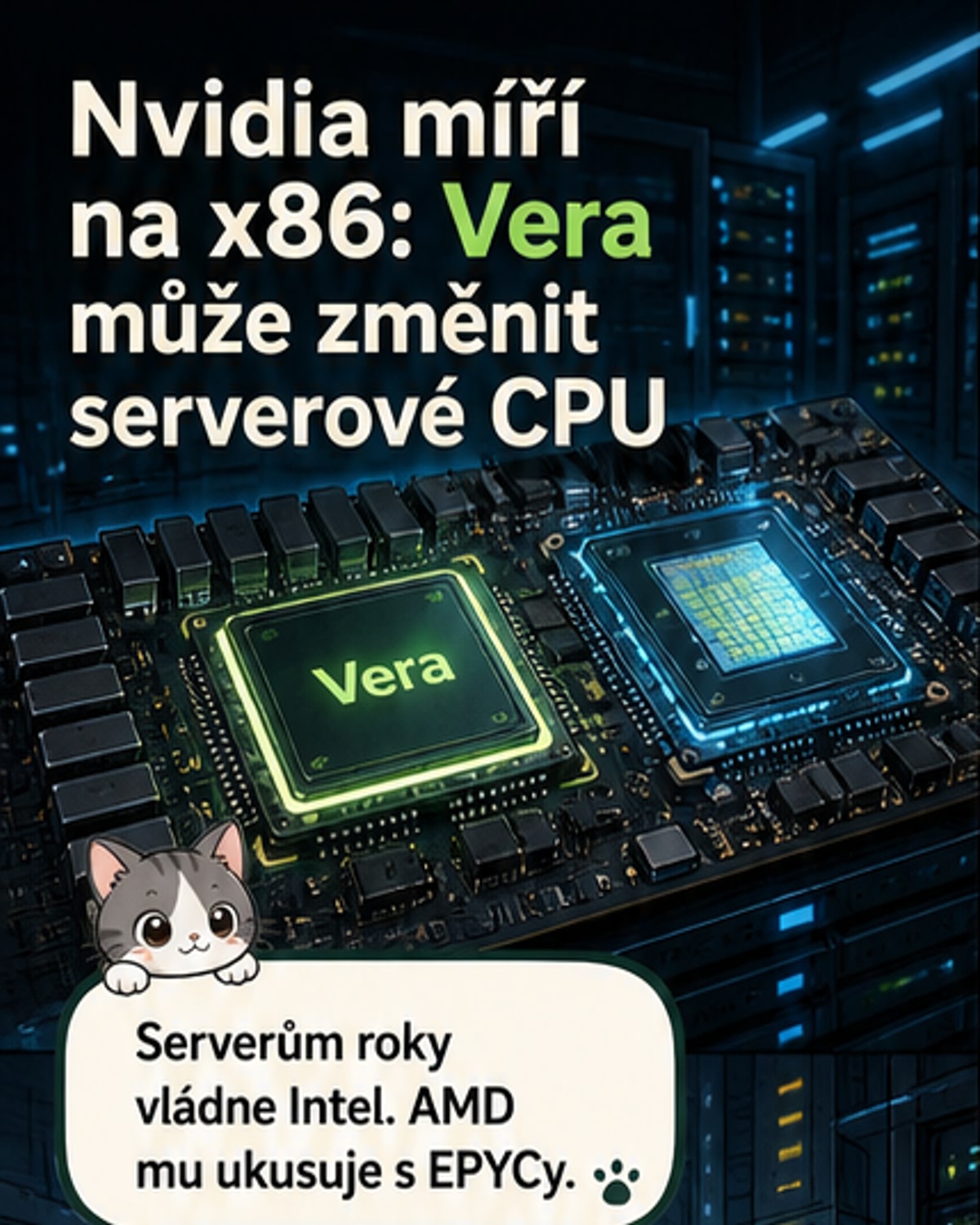 Nvidia Vera napadá serverový trh