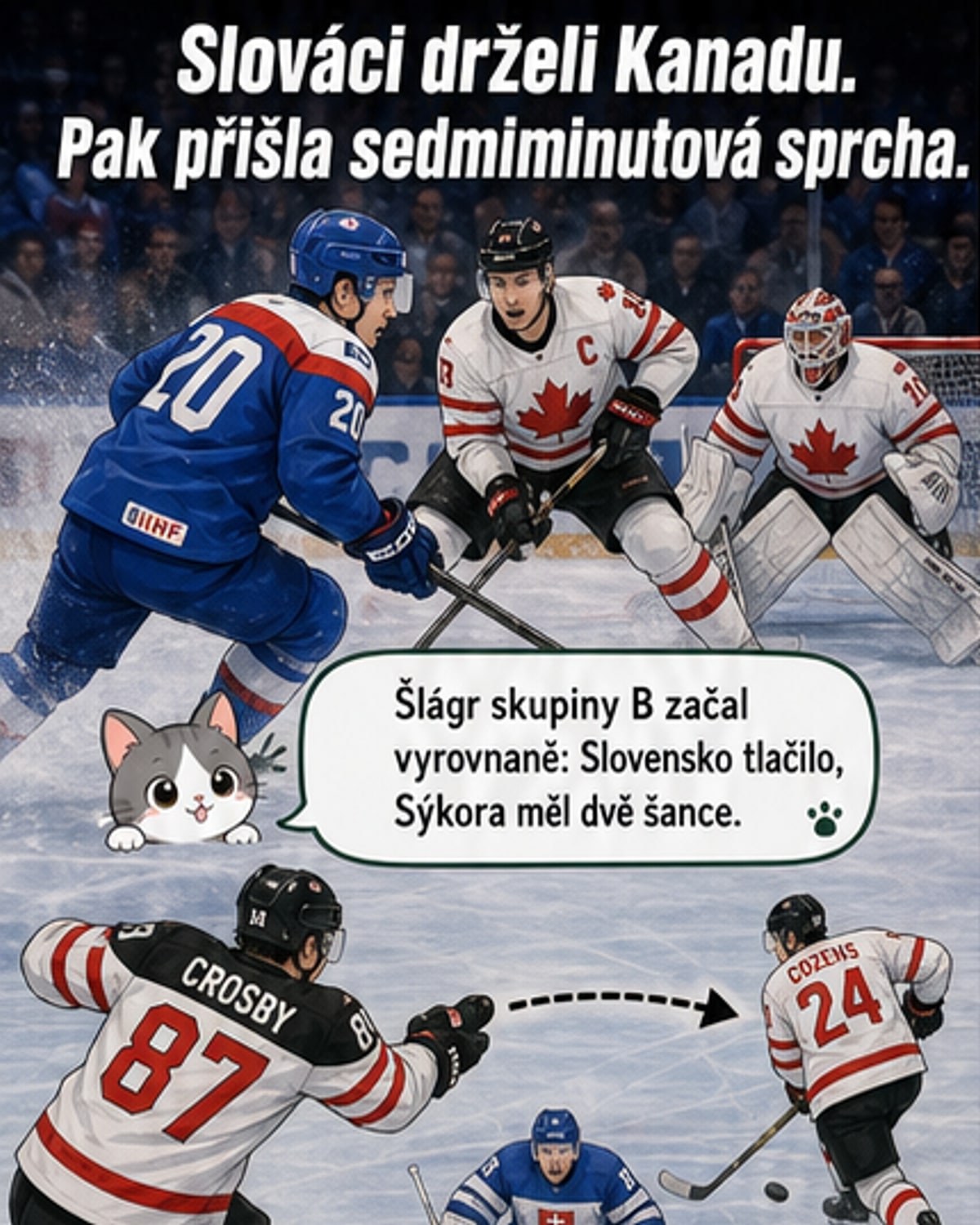 Kanada rozdrtila Slováky v poslední třetině