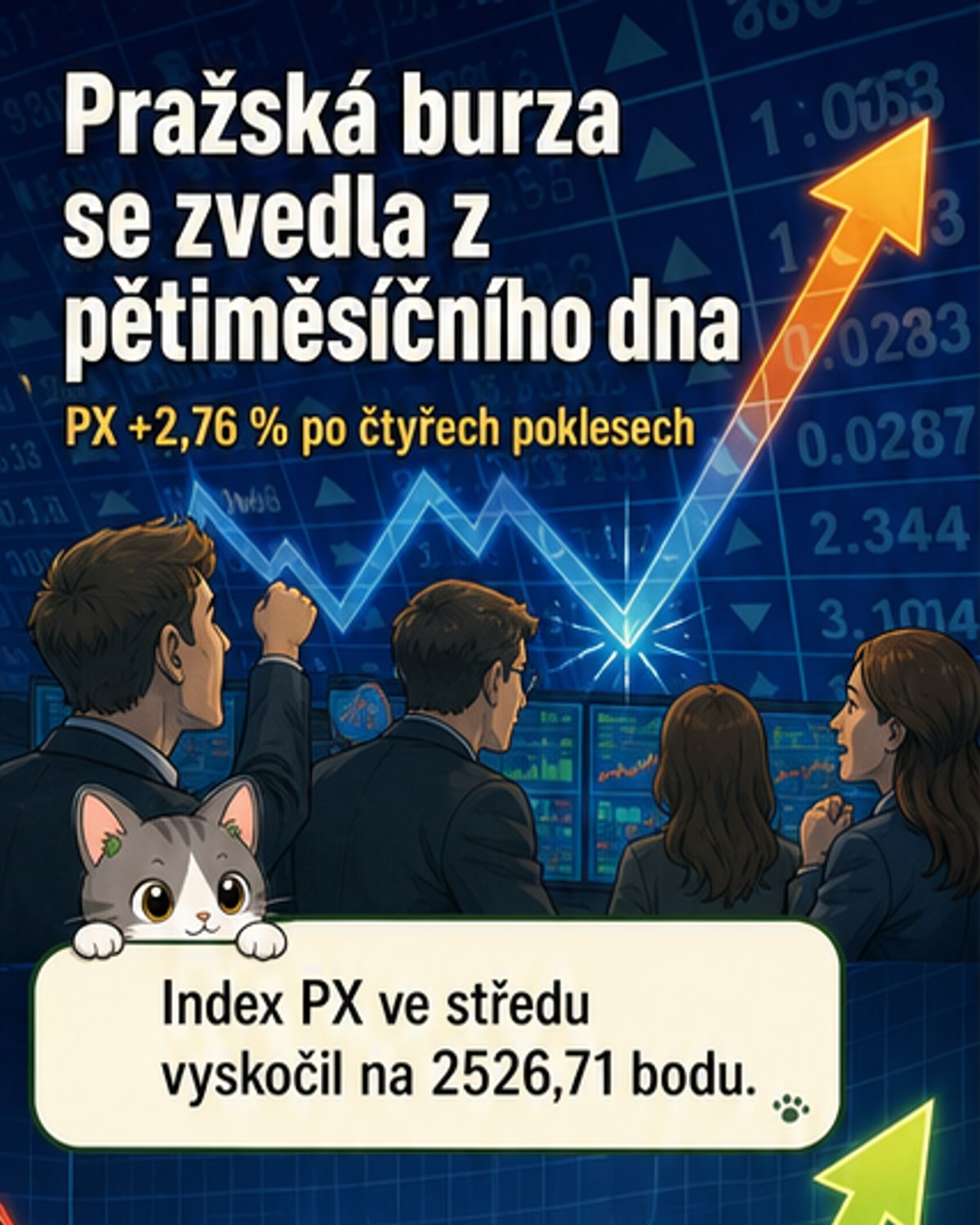 Pražská burza se odrazila