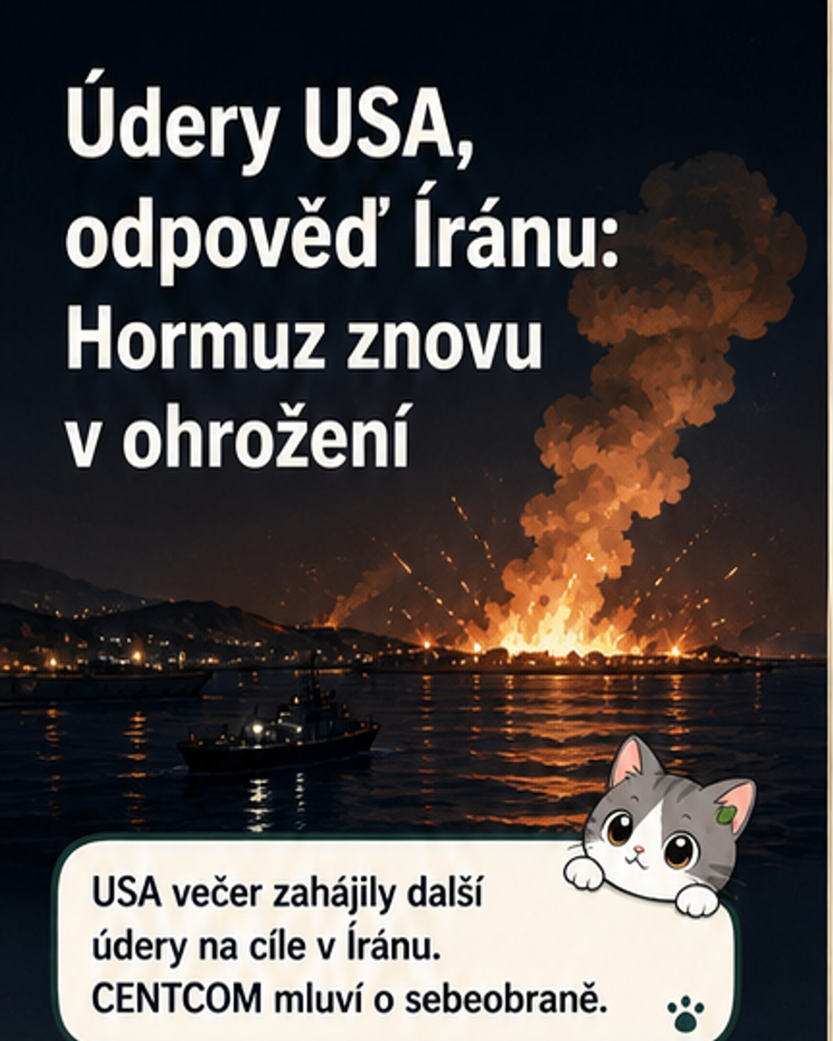 USA udeřily na Írán, uzavřel průliv
