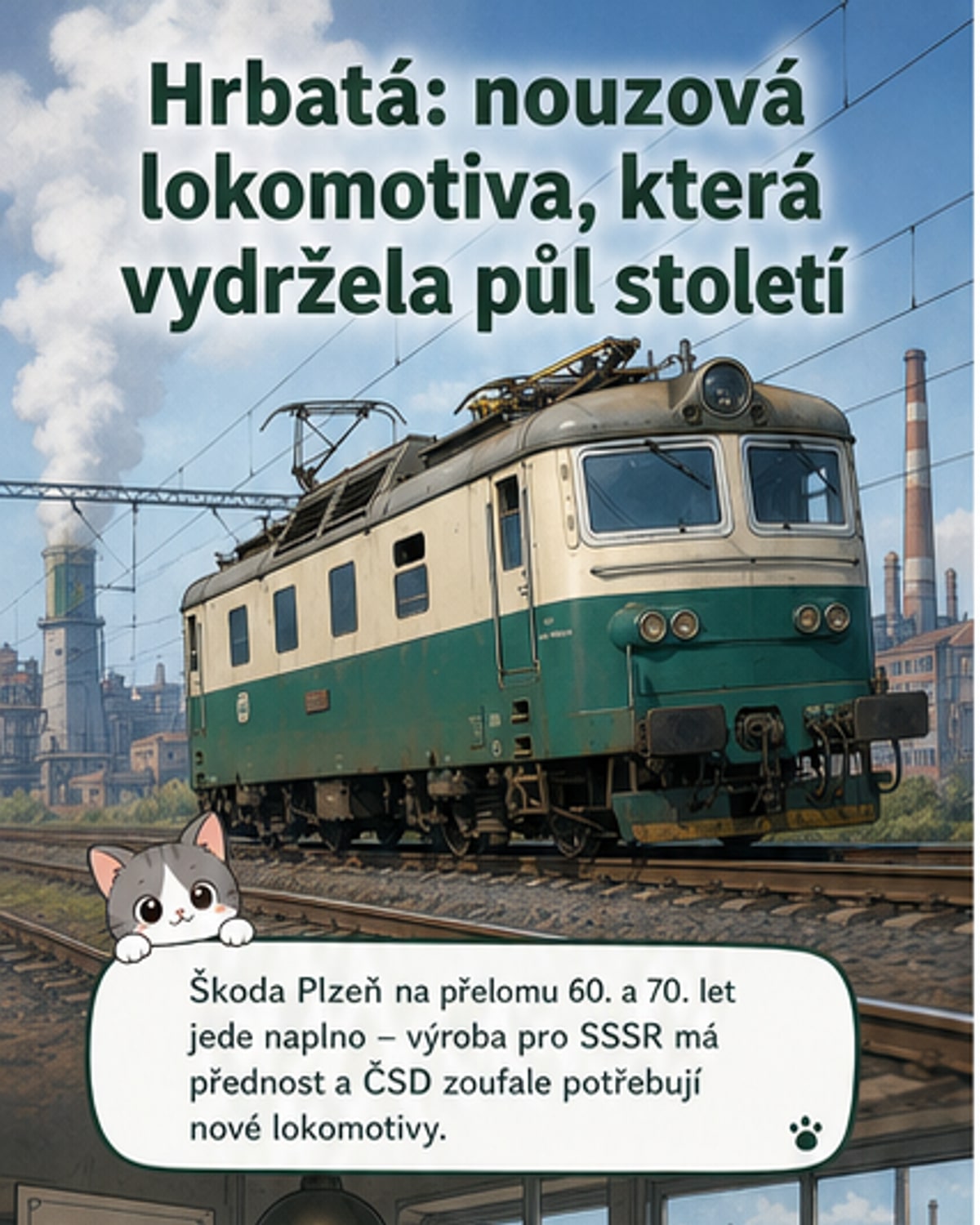 Hrbatá lokomotiva, která slouží už 50 let