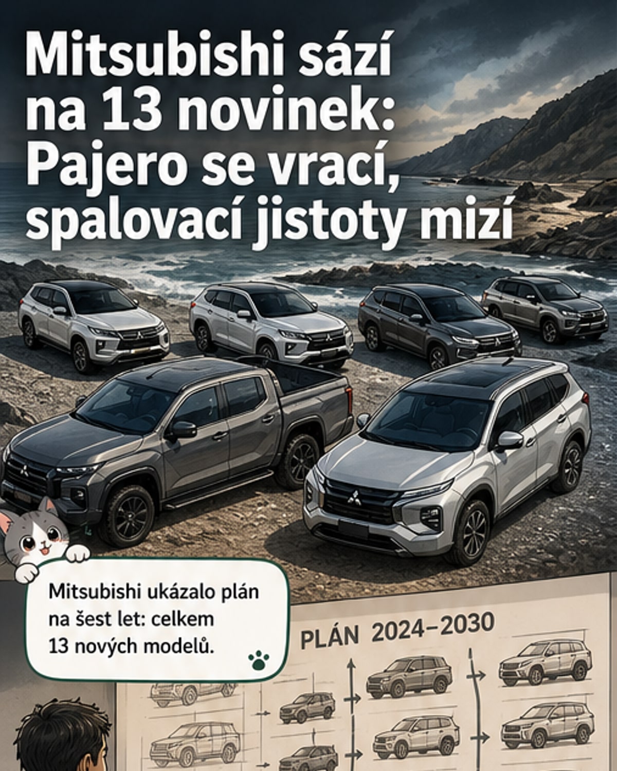 Mitsubishi představí 13 nových modelů