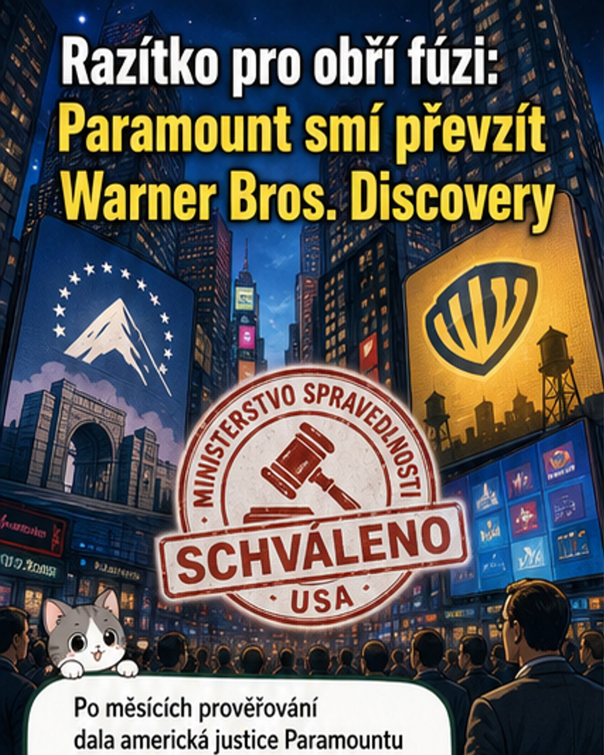Paramount může převzít Warner Bros.