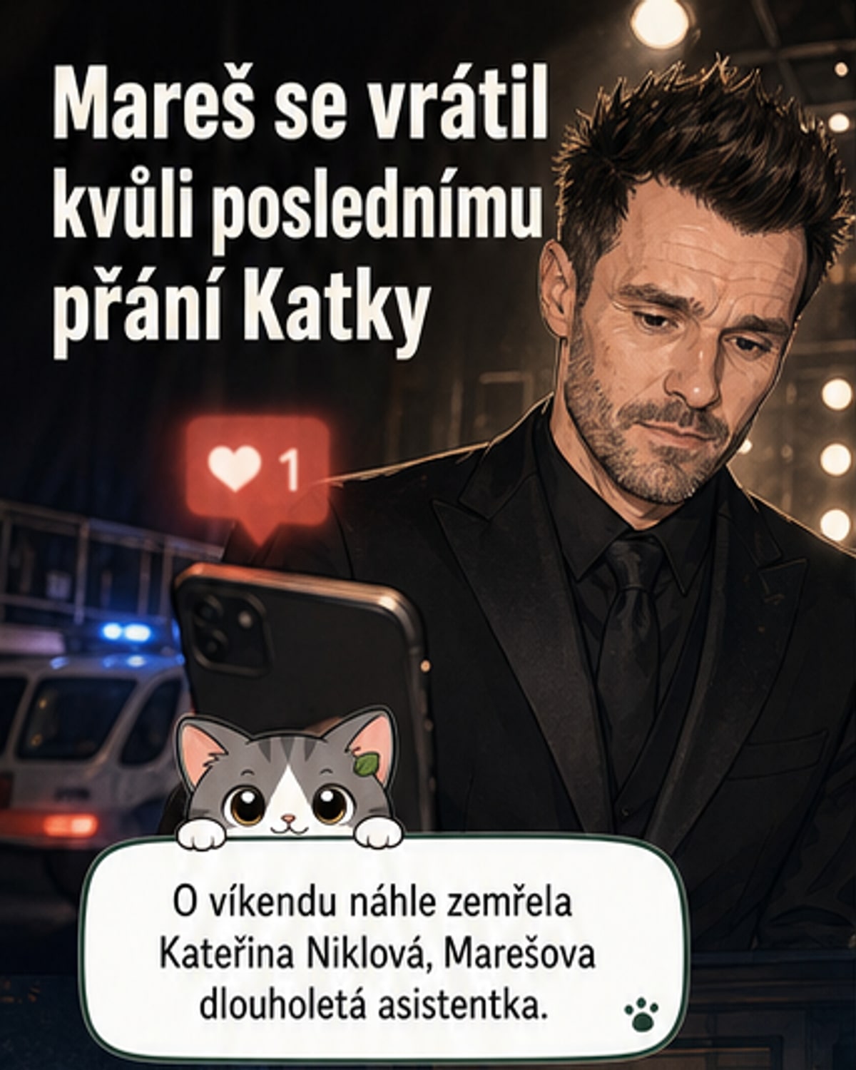 Mareš se vrátil na Instagram kvůli zesnulé kolegyni