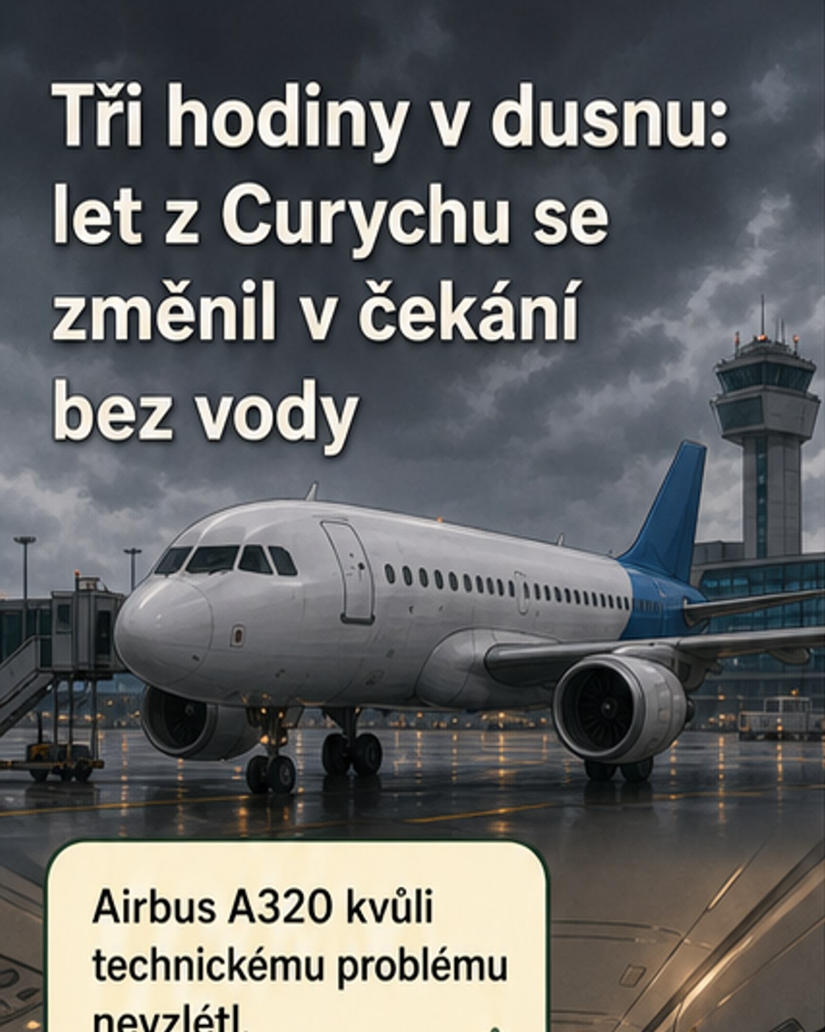 Tři hodiny v dusném letadle bez vody