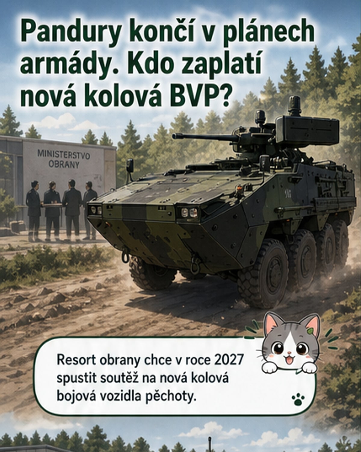 Česko přebírá střední brigádu novými obrněnci