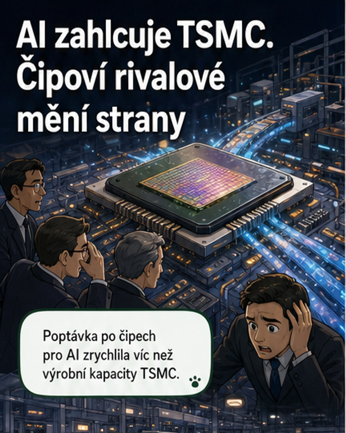 AI přetíží TSMC, firmy hledají nové spojence