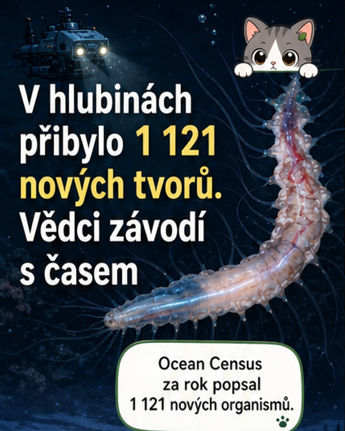 V oceánu objeveno 1 121 nových druhů