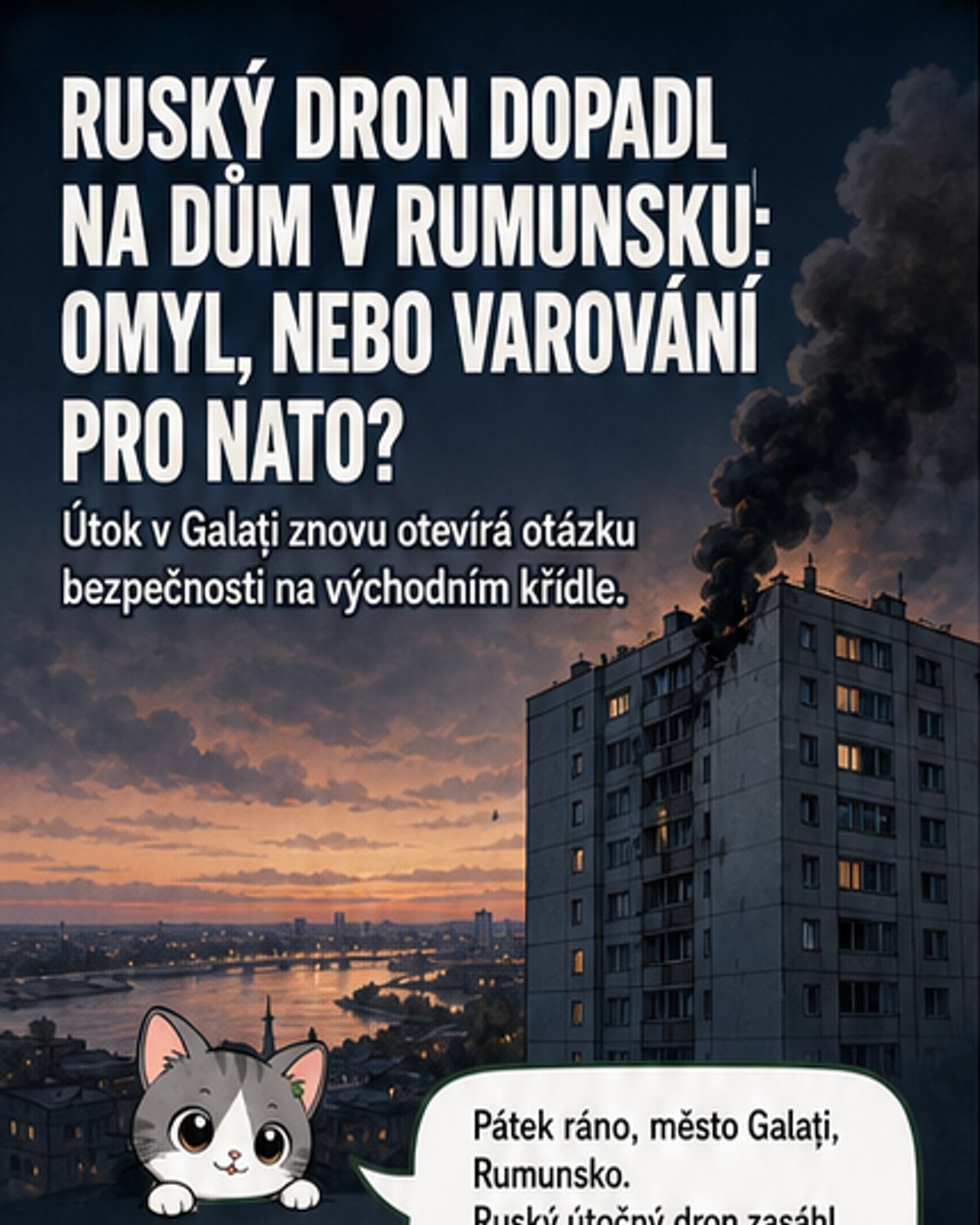 Ruský dron zasáhl Rumunsko