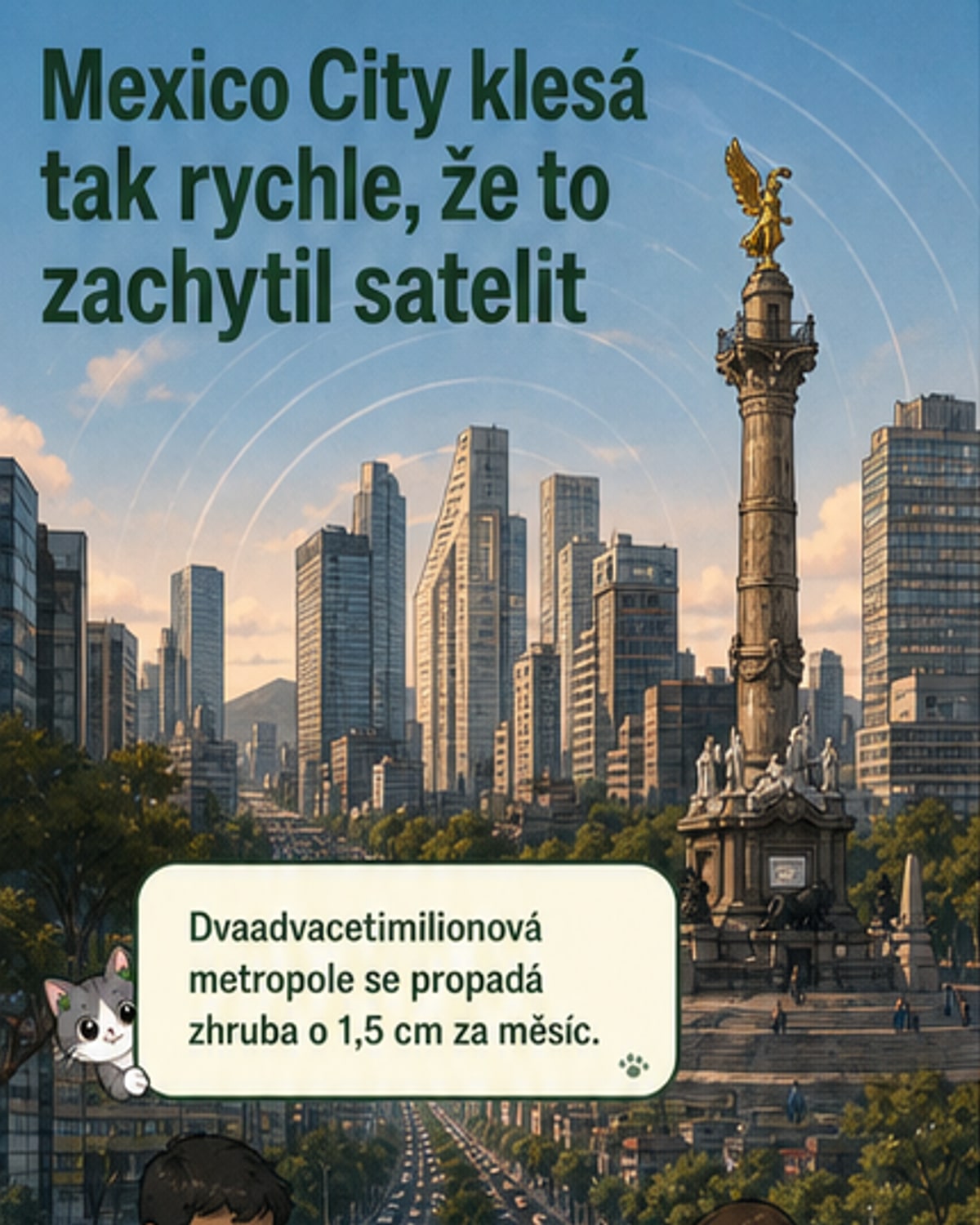 Mexiko City mizí pod zemí
