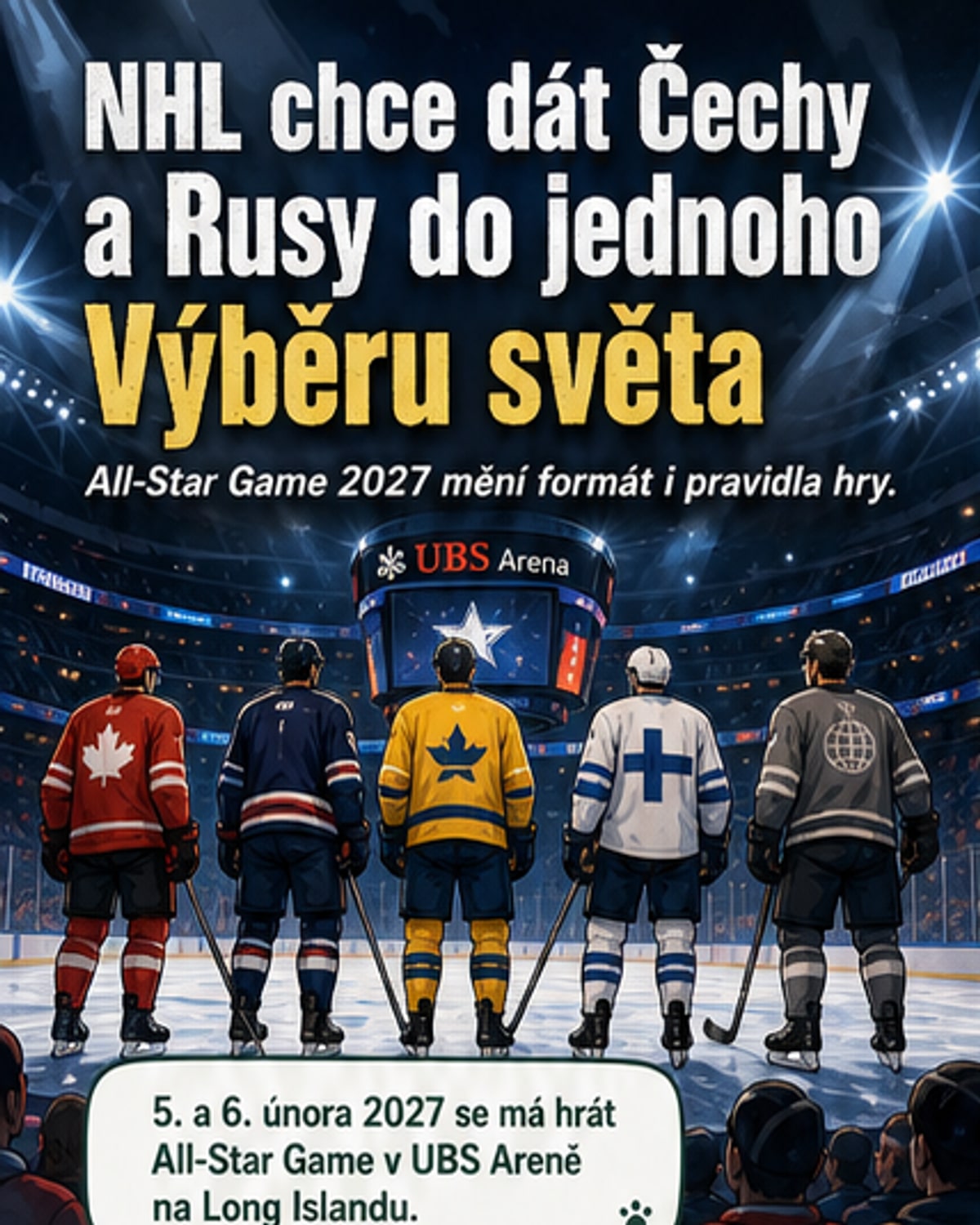 NHL mění All-Star Game: Češi a Rusové spolu