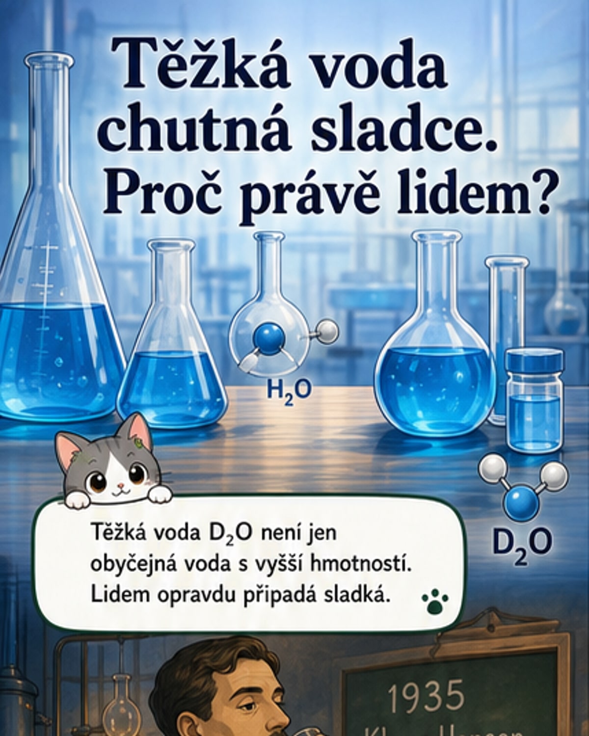 Těžká voda chutná sladce. Proč?