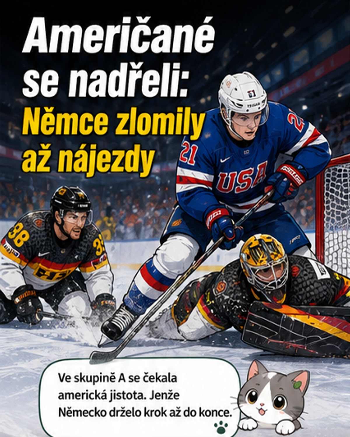 Američané porazili Němce až v nájezdech