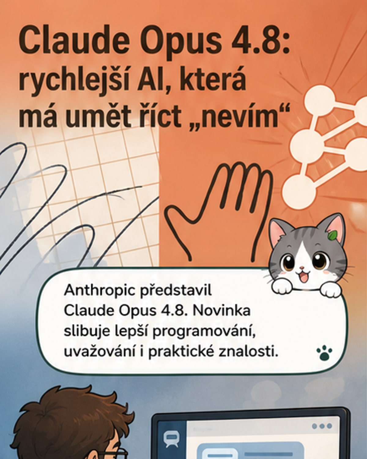 Claude Opus 4.8 je čestnější